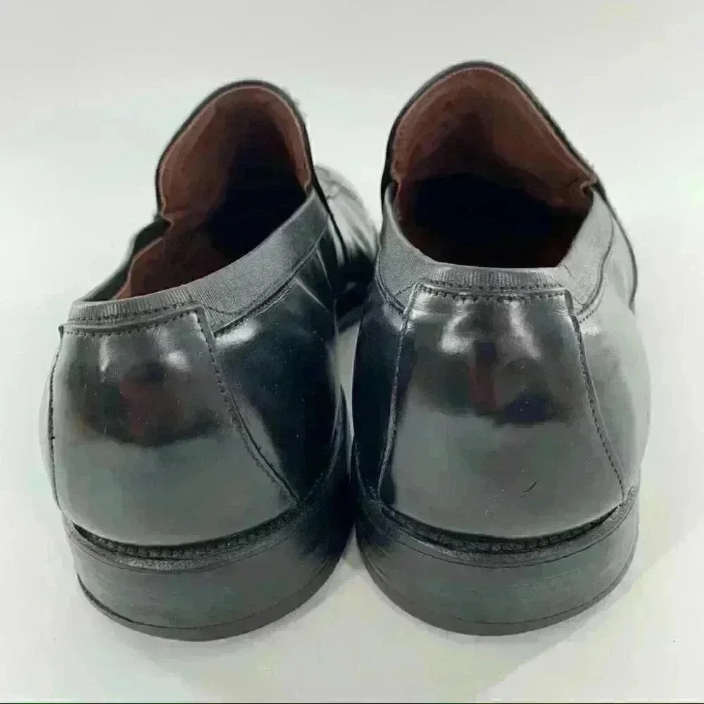 Allen Edmonds Ethan size 9.5 black leather vintage 90s slip on tassel loafers